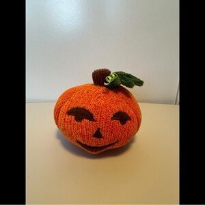 Starbucks Jack-O-Lantern 2007 Small Vintage Halloween Fall Pumpkin Knit Plush